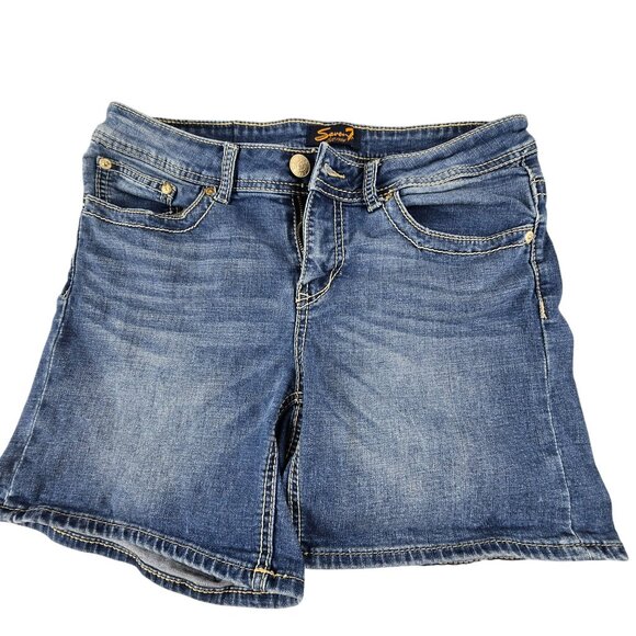 Seven7 Womens Shorts Denim Jeans Size 10 With Back Pocket Detail JH1789 - Picture 1 of 6